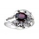 Sterling Silver Ring with Garnet Size 5