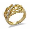18K Solid Gold Ring with Diamond