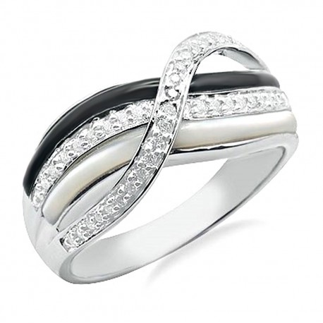 14K White Gold Ring w Diamond Size 7