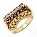 10K Yellow Gold Ring with Sapphire