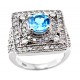 10K White Gold Ring with 1.5ct Diamond Size 6.5