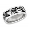 Sterling Silver Wide Interwoven Spinning Band Ring