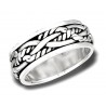 Sterling Silver Heavy Woven Rope Spinning Ring