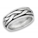 Sterling Silver Unisex Spinning Ring