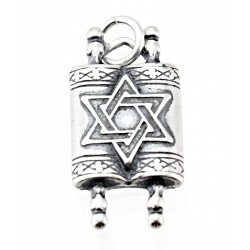 Sterling Silver Torah Charm Star of David