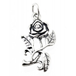 Sterling Silver Rose Charm