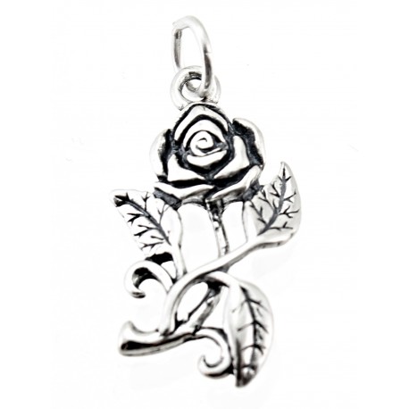 Sterling Silver Rose Charm