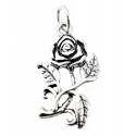 Sterling Silver Rose Charm