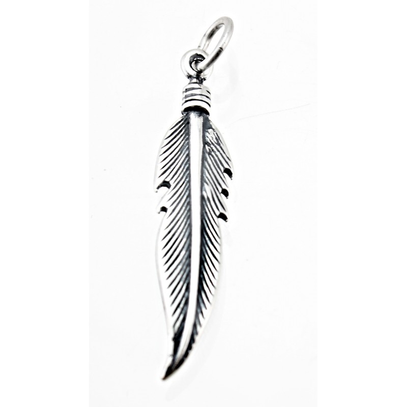 Sterling Silver Feather Charm - jewelry.farm