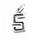 Sterling Silver Charm Jersey Number 5