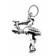 Sterling Silver 3D Heron with Newborn Baby Charm