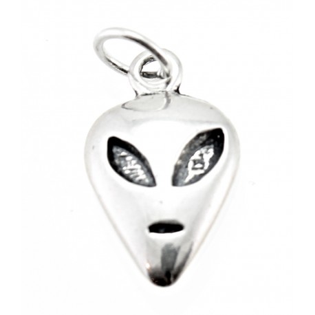 Sterling Silver Alien Face Charm