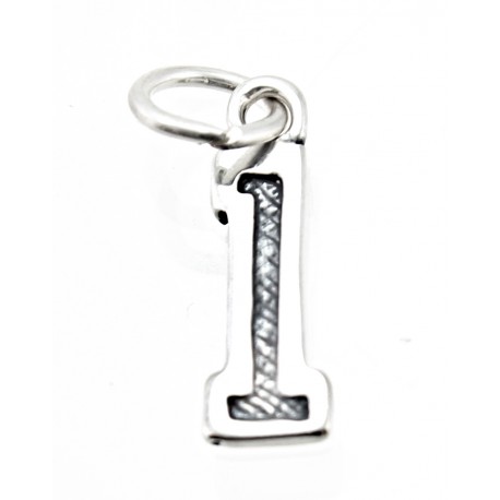 Sterling Silver Charm Jersey Number 1