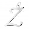 Sterling Silver Script Initial Pendant or Large Charm - Z Letter