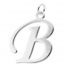 Sterling Silver Script Initial Pendant or Large Charm - B Letter