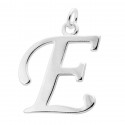 Sterling Silver Script Initial Pendant or Large Charm - E Letter
