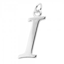 Sterling Silver Script Initial Pendant or Large Charm - I Letter
