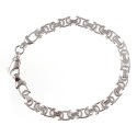 Sterling Silver Flat Byzantine Bracelet 7.25 Inch Long