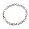 Sterling Silver Flat Byzantine Bracelet 7.25 Inch Long