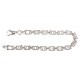 Sterling Silver Flat Byzantine Bracelet 7.25 Inch Long