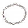 Sterling Silver Flat Byzantine Bracelet 8 Inch Long