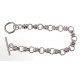 Sterling Silver Toggle Bracelet 7.5 Inch Long