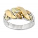 Black Hills Gold Sterling Silver Ring with 10K Gold 