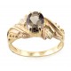 10K Black Hills Gold Ladies Ring Oval Smoky Quartz