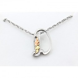 Black Hills 12K Gold on Sterling Silver D Letter Pendant - Initial Pendant