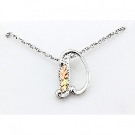 Black Hills 12K Gold on Sterling Silver D Letter Pendant - Initial Pendant