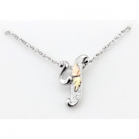 Black Hills 12K Gold on Sterling Silver Y Letter Pendant - Initial Pendant