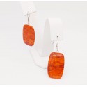 Genuine Coral Earrings with Sterling Silver Hooks