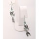 Southwestern Sterling Silver Dangle Eagle Earrings with Feathers