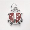 Sterling Silver Enamel Ladybug Charm