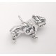 Sterling Silver 3D Bulldog Charm or Pendant