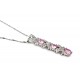 Sterling Silver Necklace with XOXO CZ Pendant