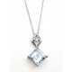 Sterling Silver Blue Topaz Pendant