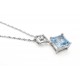 Sterling Silver Blue Topaz Pendant