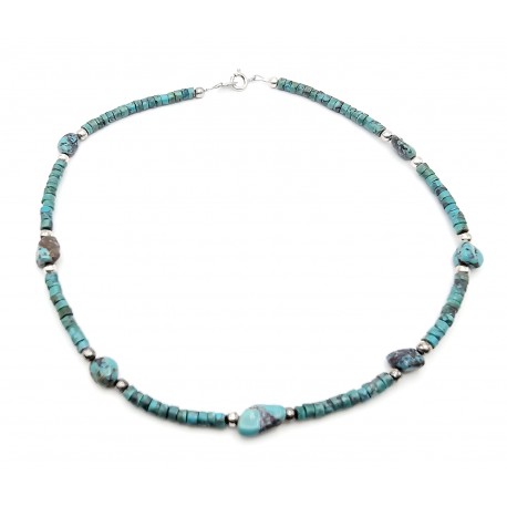 Southwest Sterling Silver & Turquoise Necklace