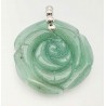 Green Adventurine Flower Pendant