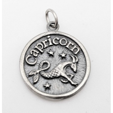 Zodiac Sterling Silver Charm or Pendant - Capricorn