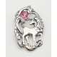 Sterling Silver Unicorn Pin/Pendant with Crystal