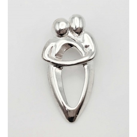 Sterling Silver Loving Couple Pendant