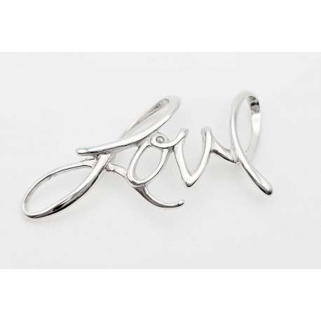 Sterling Silver LOVE Slider Pendant