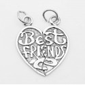 Sterling Silver Best Friends Charm Pendant