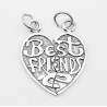 Sterling Silver Best Friends Charm Pendant