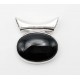 Sterling Silver Oval Pendant With Onyx