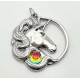 Sterling Silver Unicorn Pendant with Crystal