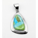 Sterling Silver Pendant with Turquoise Inlay