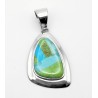 Sterling Silver Pendant with Turquoise Inlay